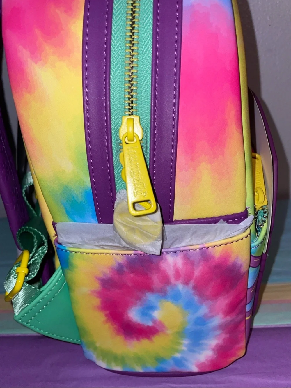 Loungefly Disney Pixar Cars Fillmore Good Vibes Groovy Tie Dye Mini Backpack